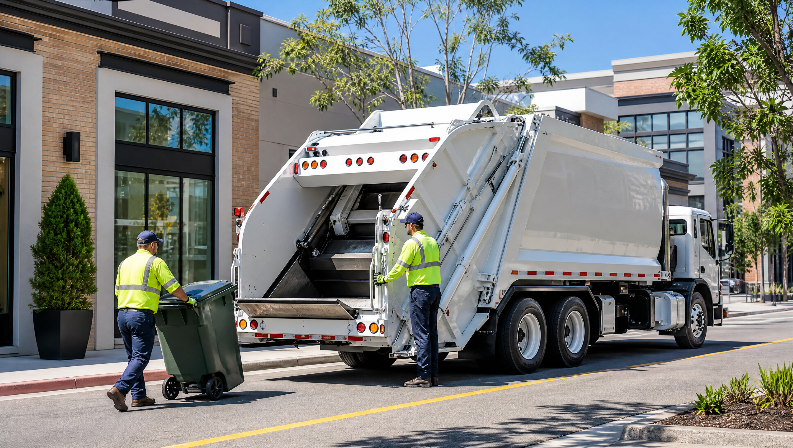 Rear-loader collection truck
