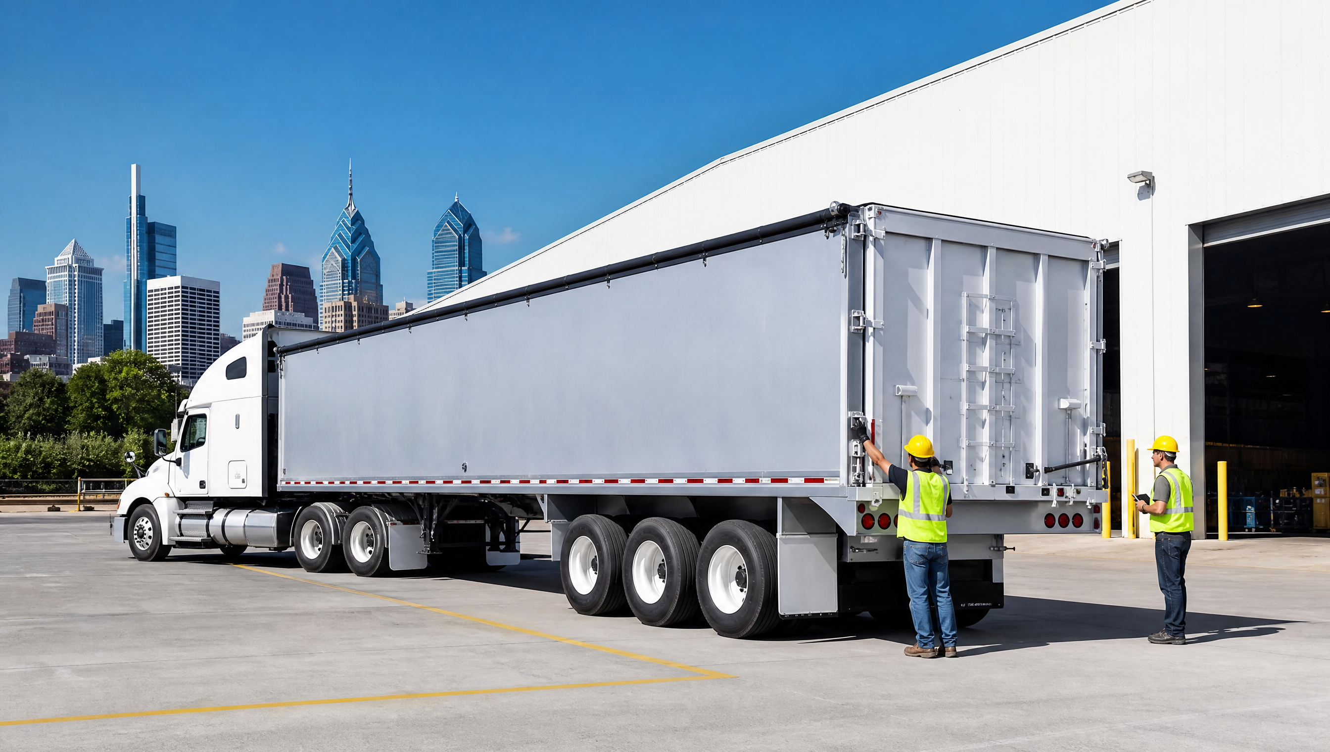 Walking-floor trailer for bulk material