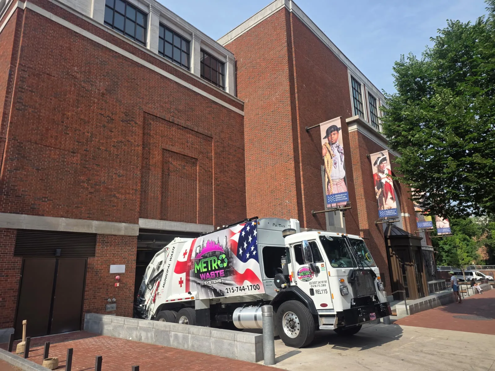 Metro Waste Solutions rear-load collection in the Philadelphia metro area — real fleet photo 36