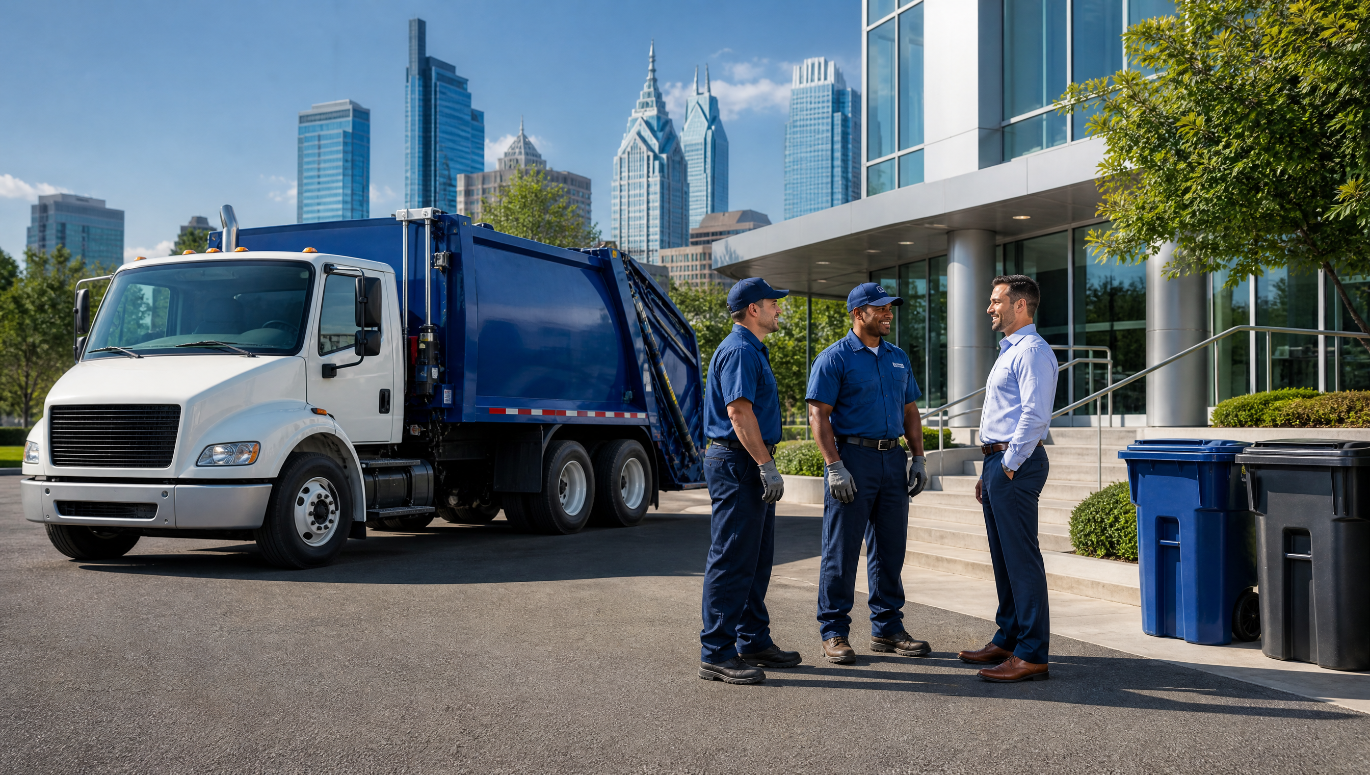 Commercial waste collection at a Philadelphia multi-tenant property